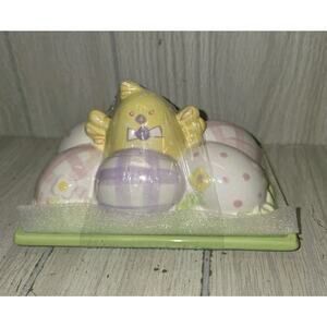 Vintage Easter Chic999 And Eggs Butter Dish K-Mart New Kitschy Decor Pastel